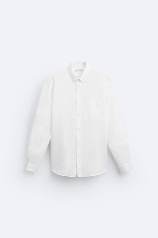 Рубашка мужская ZARA 1063407 белая XL