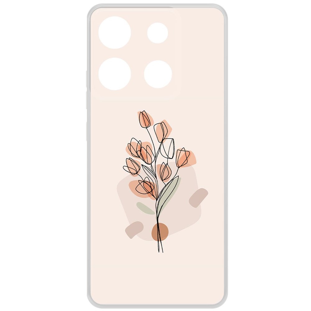 

Чехол-накладка Krutoff Clear Case Букет тюльпанов для INFINIX Smart 7 Plus, Прозрачный