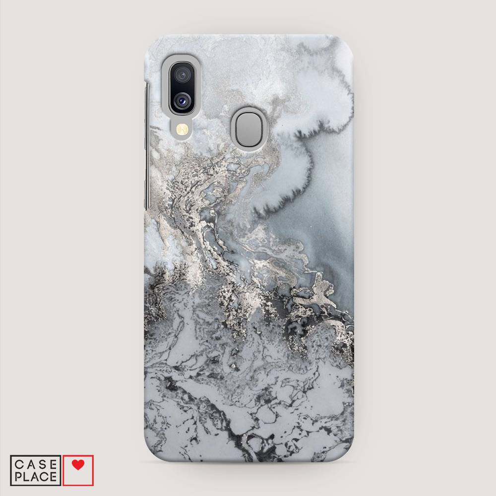 

Пластиковый чехол "Морозная лавина серая" на Samsung Galaxy A40