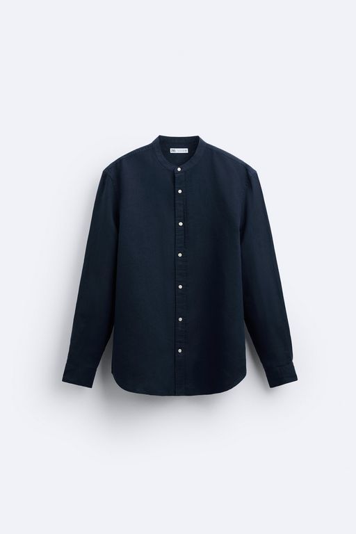 

Рубашка мужская ZARA 01063402 синяя L, Синий, 01063402
