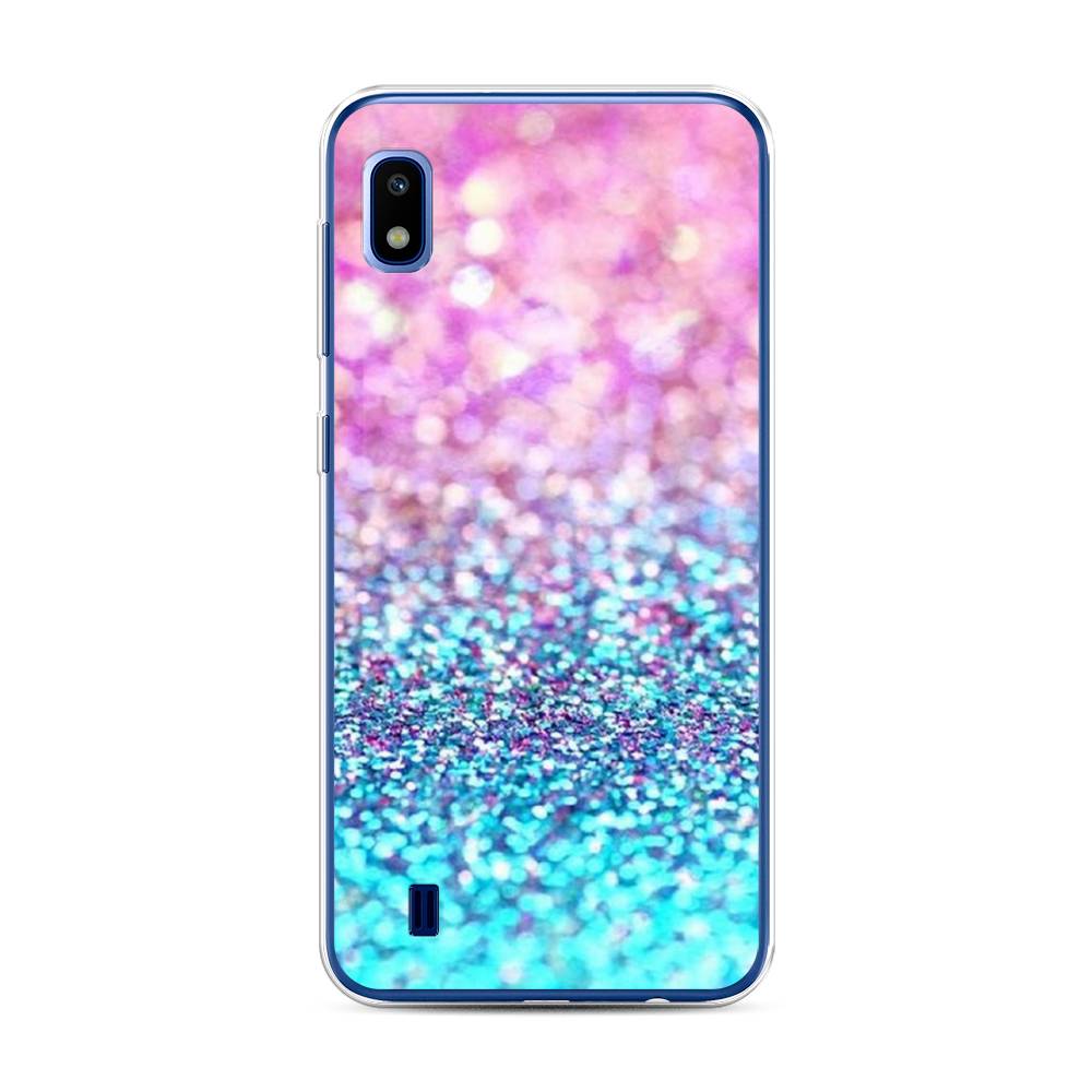 

Чехол Awog "Розово-голубые глиттеры рисунок" для Samsung Galaxy A10