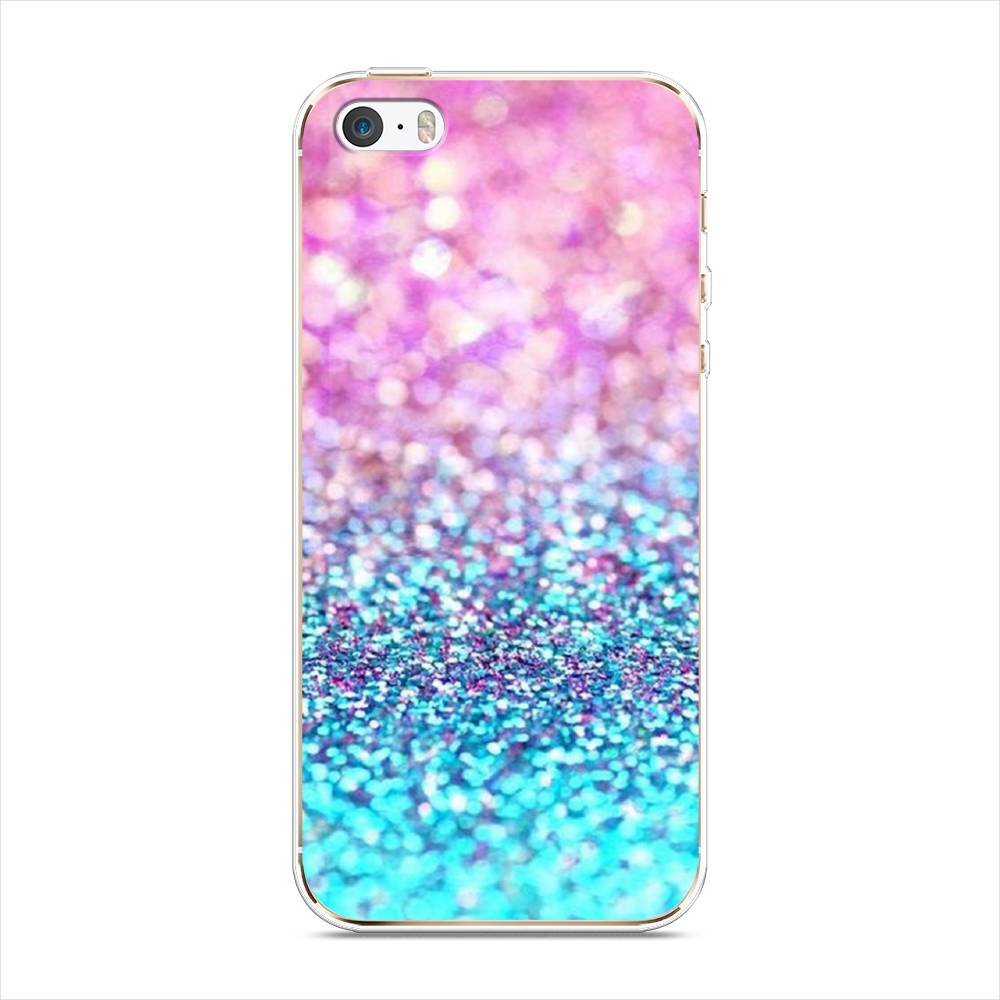 

Чехол Awog "Розово-голубые глиттеры рисунок" для Apple iPhone 5/5S/SE, 10350-3