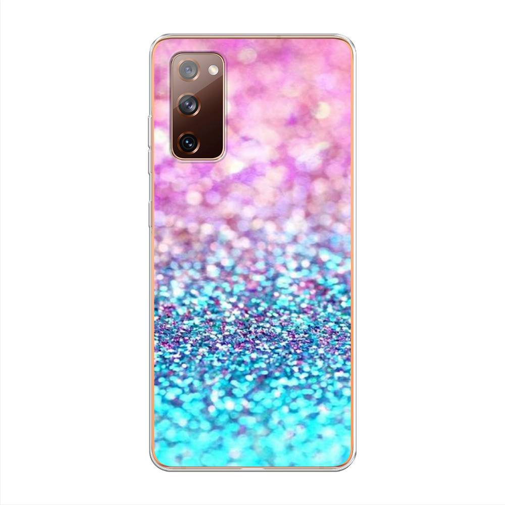 

Чехол Awog "Розово-голубые глиттеры рисунок" для Samsung Galaxy S20 FE