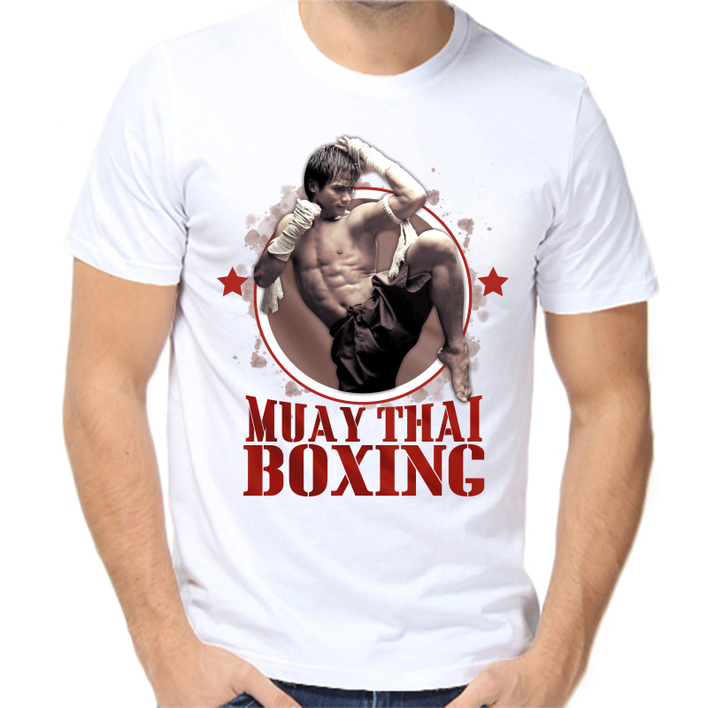 

Футболка мужская белая 68 р-р muay than boxing, Белый, fm_muaythai_boxing