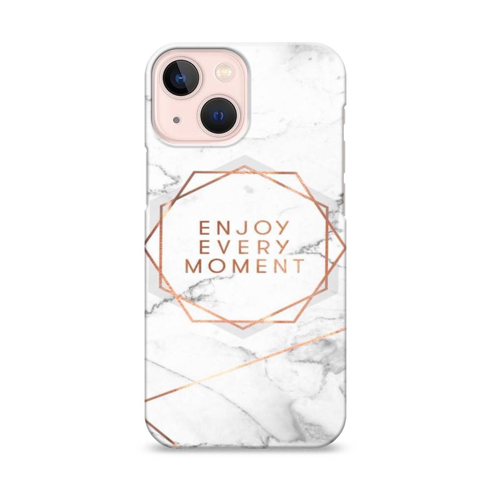 

Пластиковый чехол "Enjoy every moment мрамор" на Apple iPhone 13 mini, 14120-5