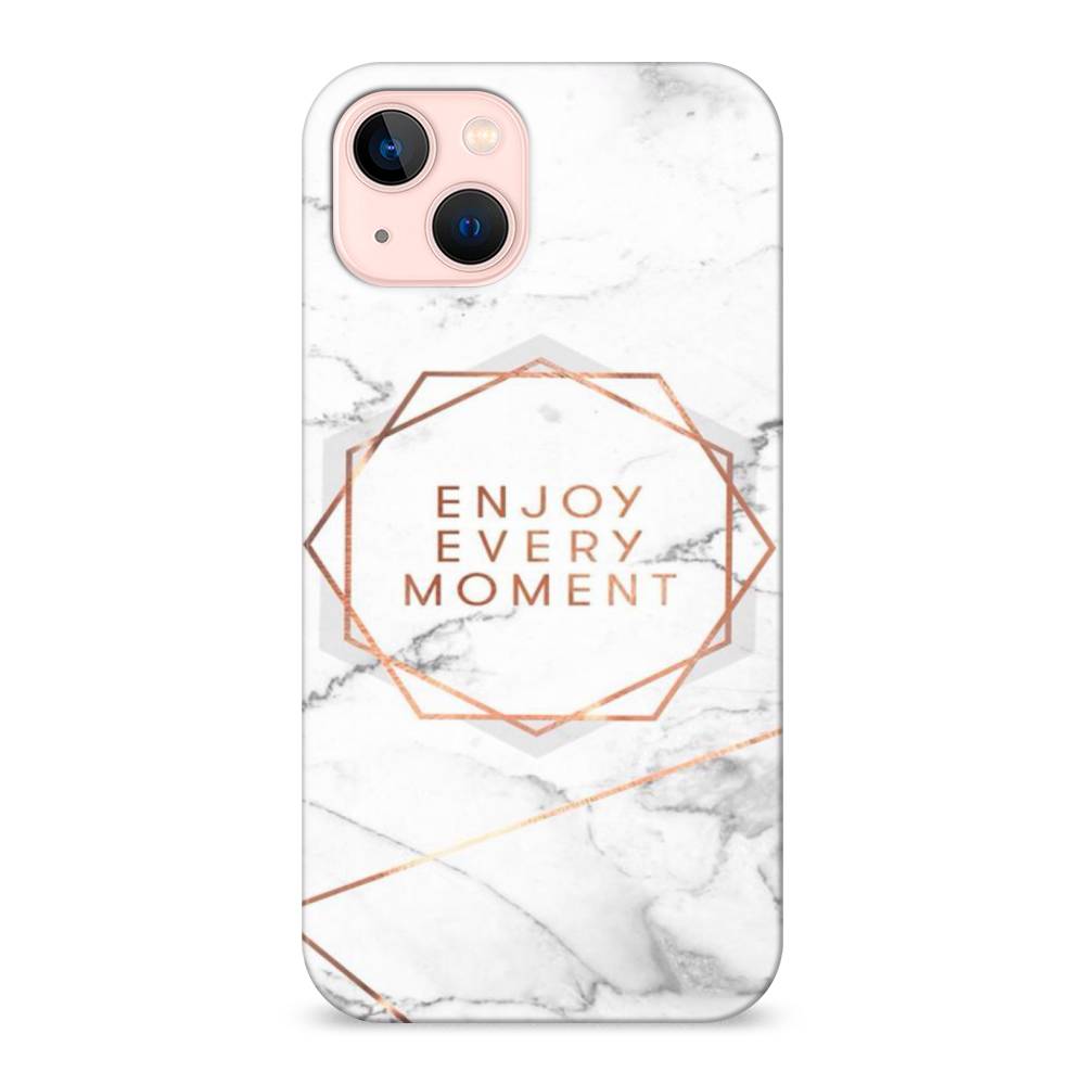

Пластиковый чехол "Enjoy every moment мрамор" на Apple iPhone 13, 14220-5