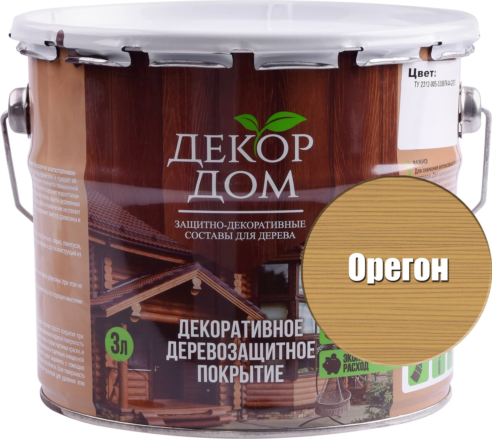 

Деревозащитное покрытие HOMEPROFFE Орегон 3 л, Желтый