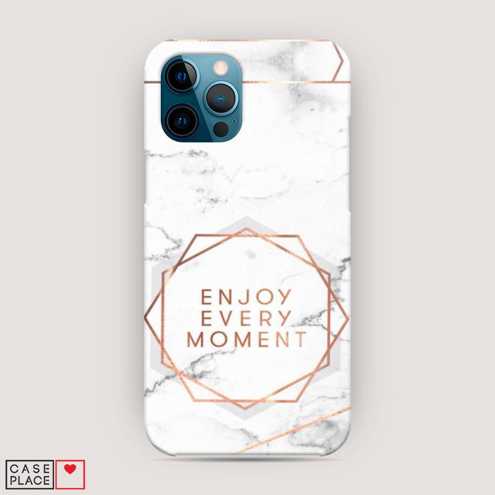 

Пластиковый чехол "Enjoy every moment мрамор" на Apple iPhone 12 Pro Max, 12720-5