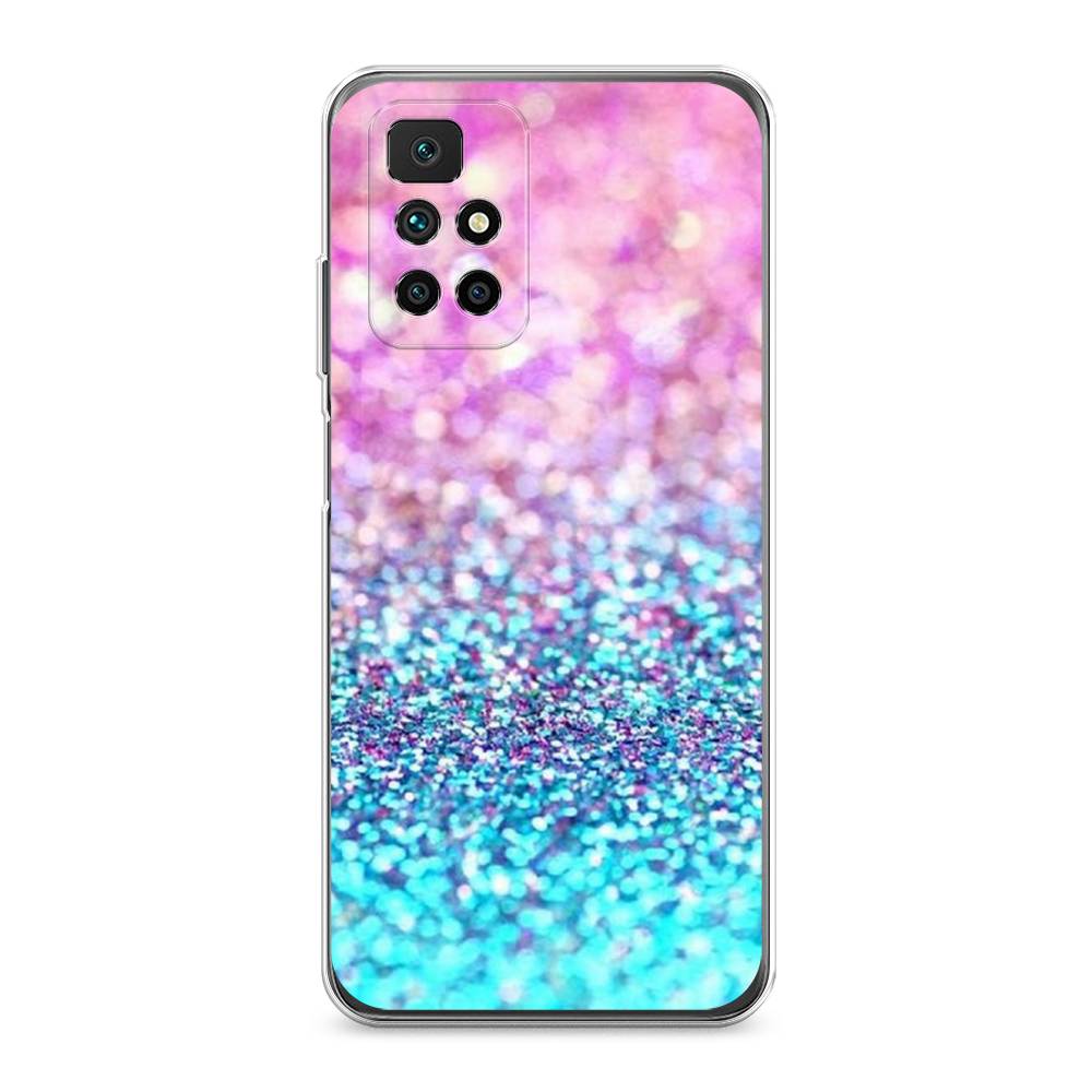 

Чехол Awog "Розово-голубые глиттеры рисунок" для Xiaomi Redmi 10