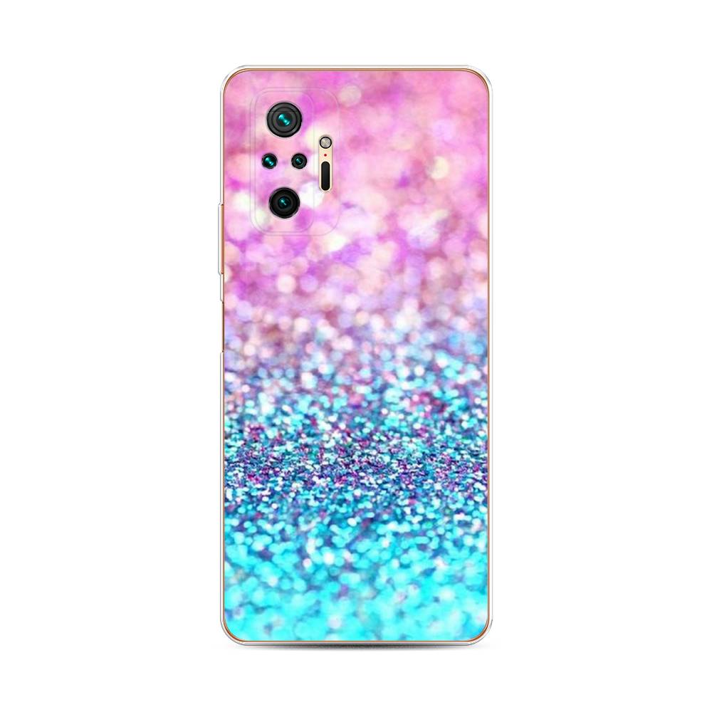 

Чехол Awog "Розово-голубые глиттеры рисунок" для Xiaomi Redmi Note 10 Pro