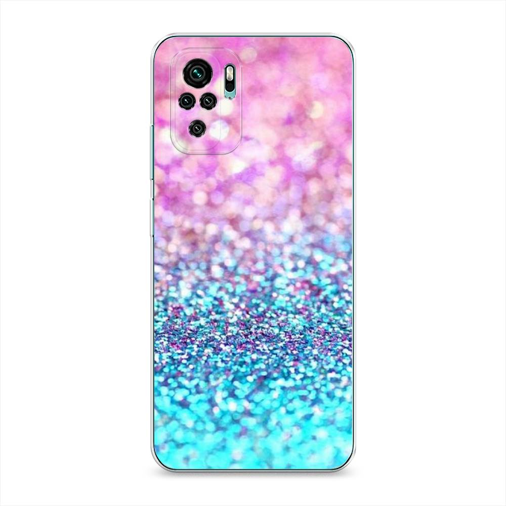 

Чехол Awog "Розово-голубые глиттеры рисунок" для Xiaomi Redmi Note 10