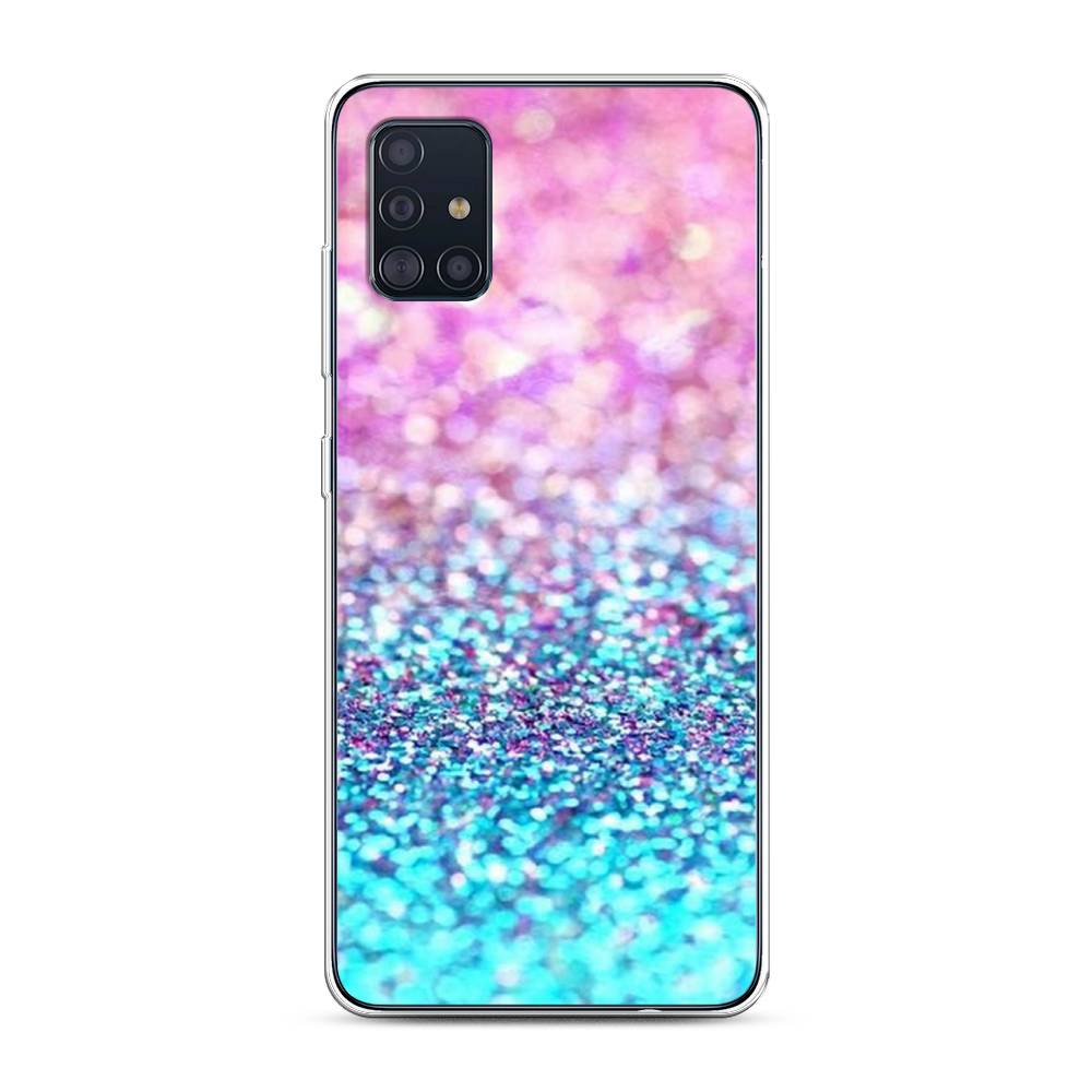 

Чехол Awog "Розово-голубые глиттеры рисунок" для Samsung Galaxy A51