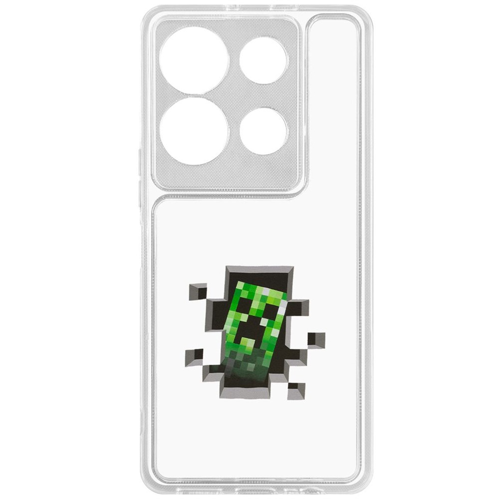 

Чехол-накладка Krutoff Clear Case Minecraft-Крипер для INFINIX Note 30 VIP, Прозрачный