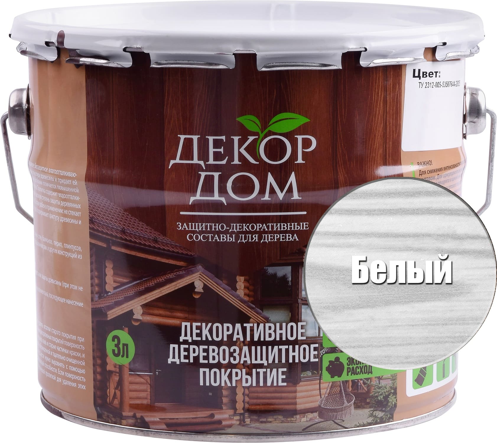 

Деревозащитное покрытие HOMEPROFFE Белый 3 л