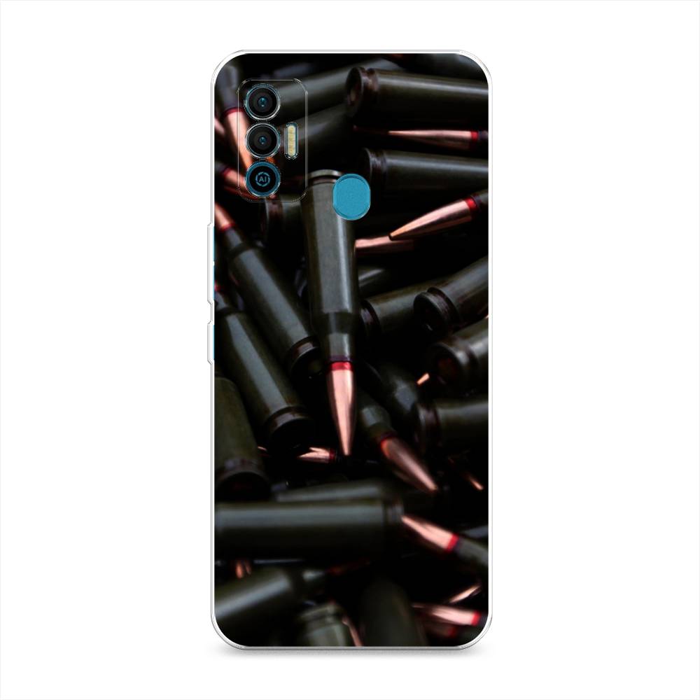 

Чехол Awog на Tecno Spark 7 "Пули черные", Разноцветный, 301050-5