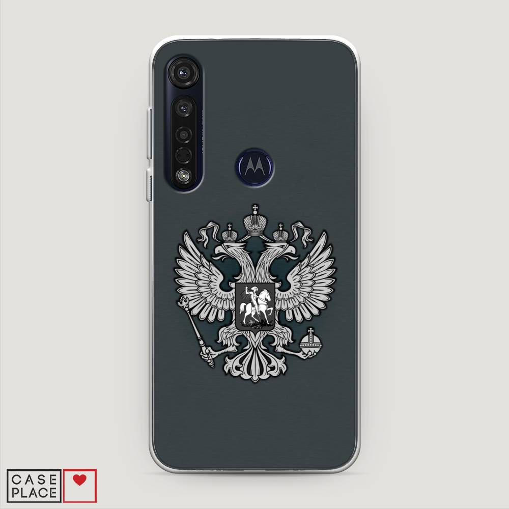 

Чехол Awog на Motorola Moto G8 Plus "Герб России серый", Разноцветный, 241450-5