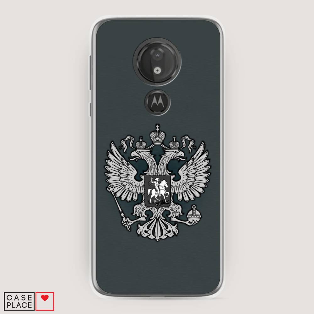 фото Чехол awog "герб россии серый" для motorola moto g7 power