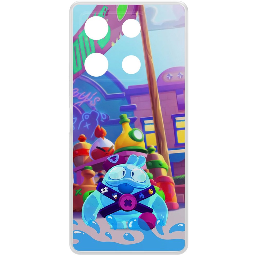 

Чехол-накладка Krutoff Clear Case Brawl Stars-Скуик для INFINIX Note 30 Pro, Прозрачный