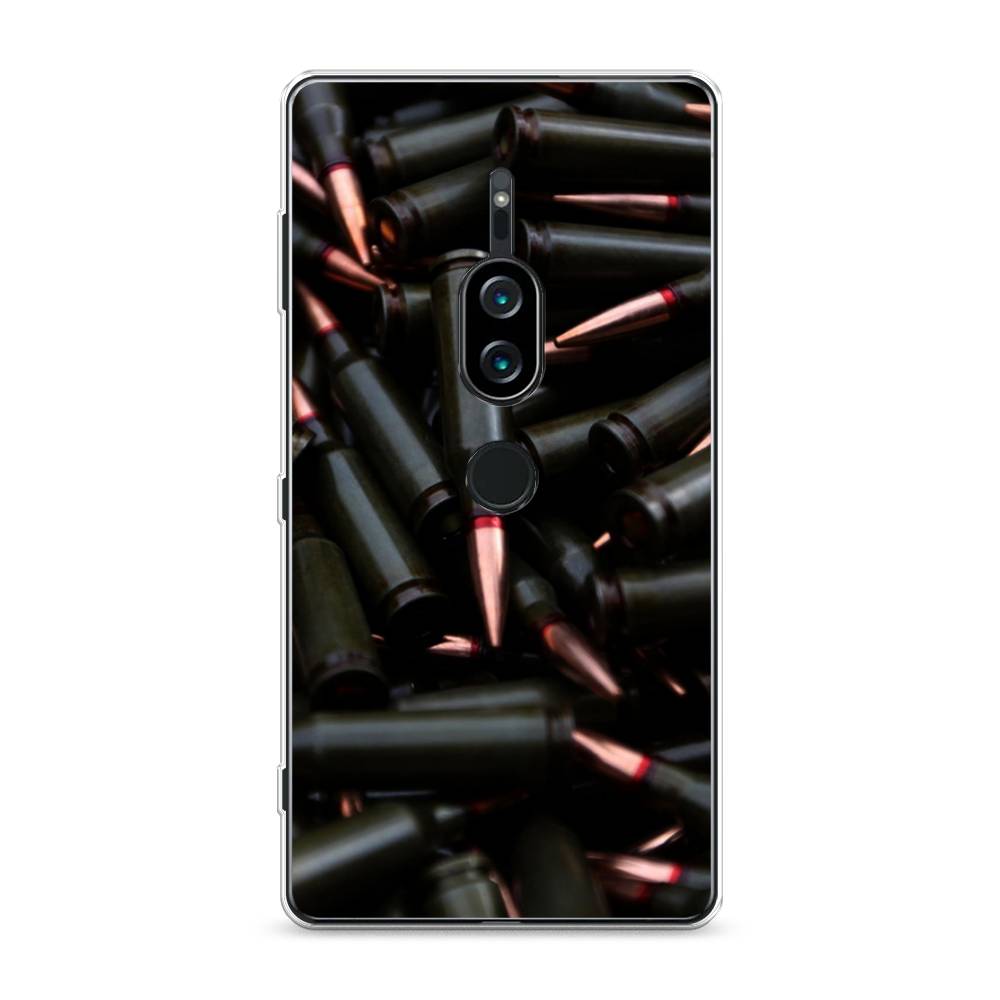 

Силиконовый чехол "Пули черные" на Sony Xperia XZ2 Premium, 53350-5