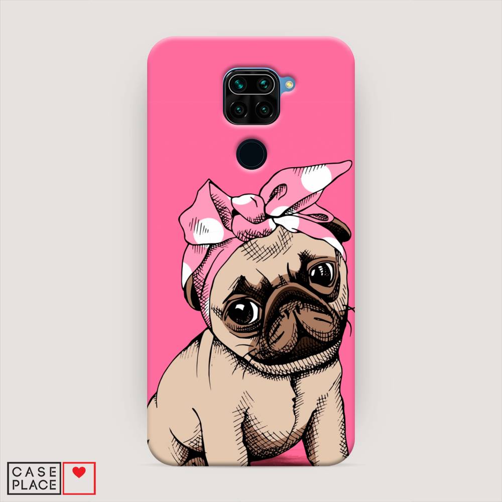 фото Пластиковый чехол "dog pin-up" на xiaomi redmi note 9 awog