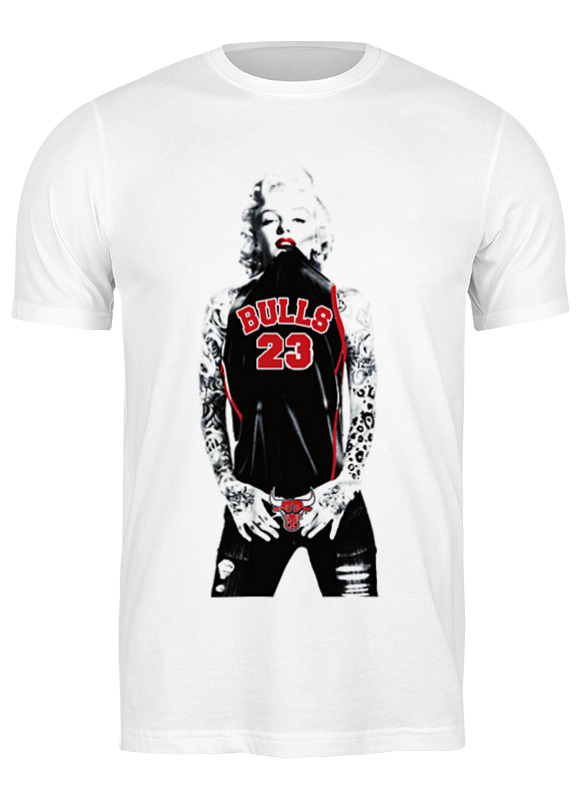 

Футболка мужская Printio Chicago bulls marilyn monroe белая S, Белый, Chicago bulls marilyn monroe