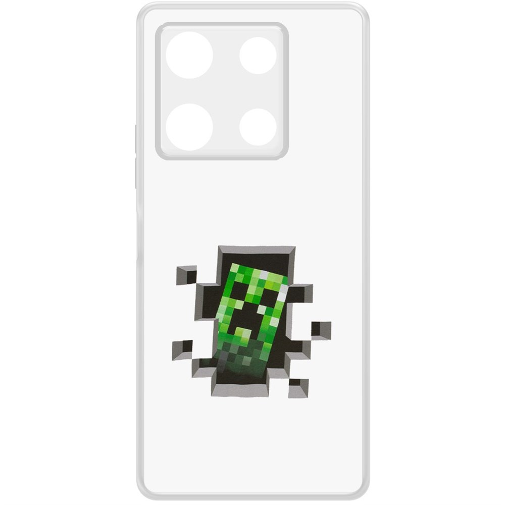 

Чехол-накладка Krutoff Clear Case Minecraft-Крипер для INFINIX Note 30 Pro, Прозрачный