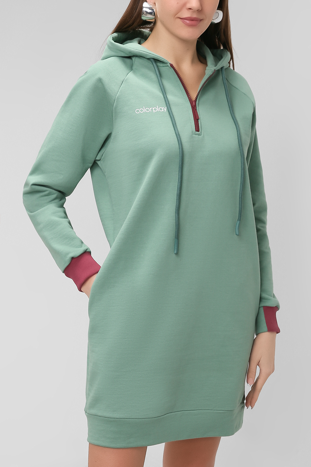 

Платье женское COLORPLAY CP21085214-004 зеленое M, Зеленый, CP21085214-004