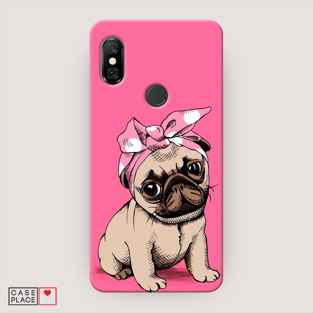 фото Пластиковый чехол "dog pin-up" на xiaomi redmi note 6 pro awog