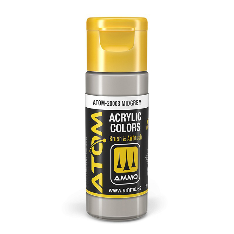 

Акриловая краска Ammo Mig Atom color Средне-серый Midgrey ATOM20003