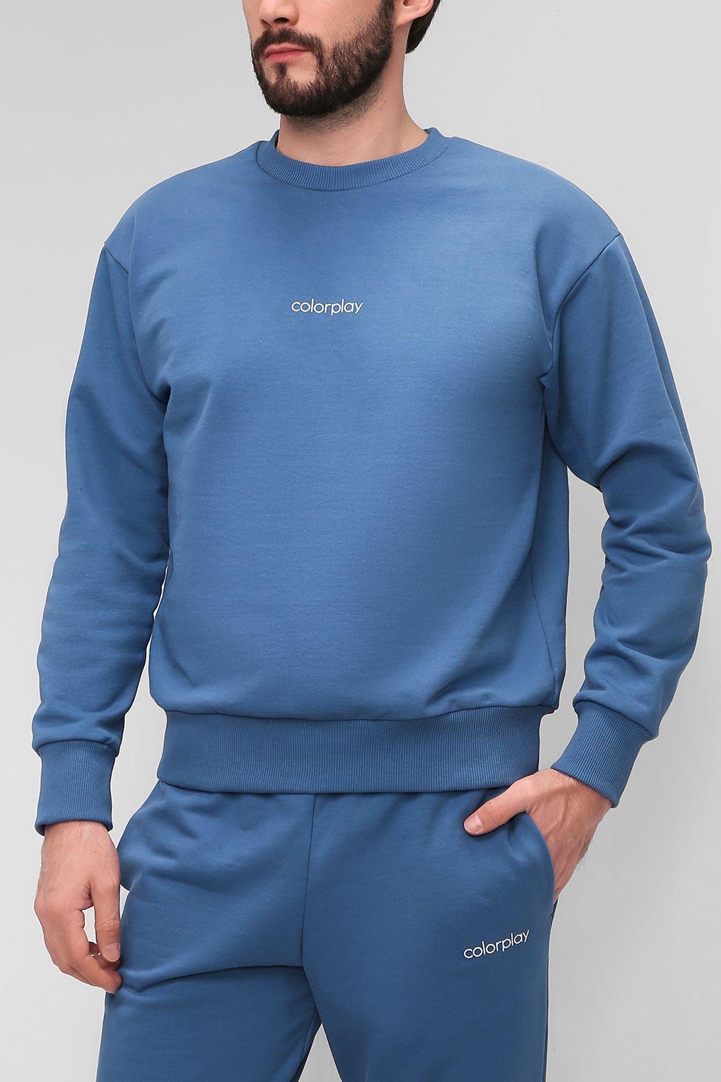 

Свитшот мужской COLORPLAY CP21081180 синий 2XL, CP21081180