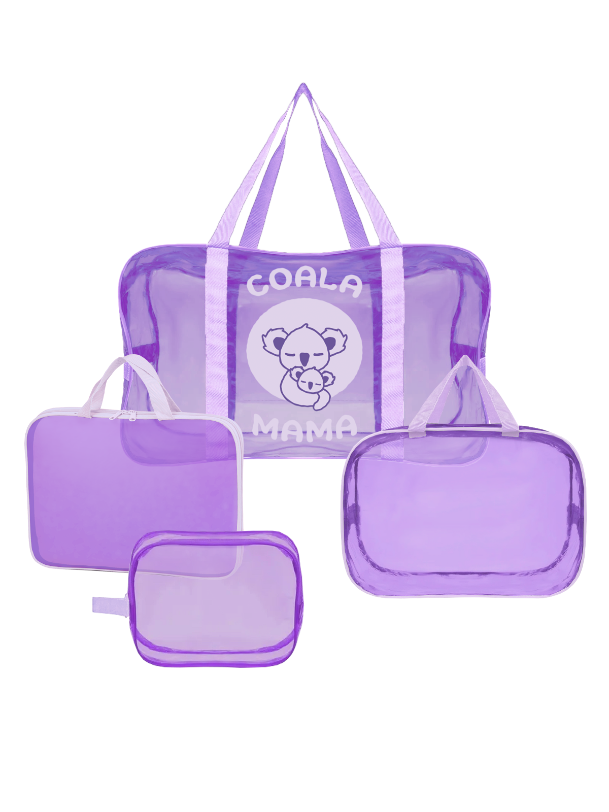 Набор сумок в роддом Coala Mama, Dark Violet, 4 шт универсальных размеров
