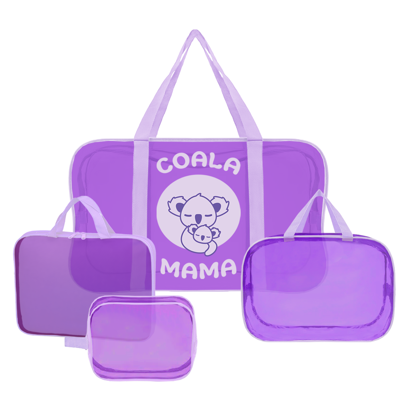 Набор сумок в роддом Coala Mama, Dark Violet, 4 шт универсальных размеров