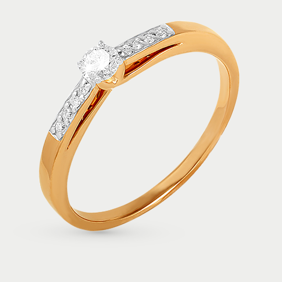 Кольцо из розового золота р. 16,5 EFREMOV К1323771, фианит