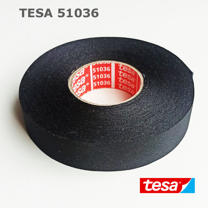 Изолента Tesa 51036, 1шт 25 метров 19мм, ПЭТ-ткань лавсан