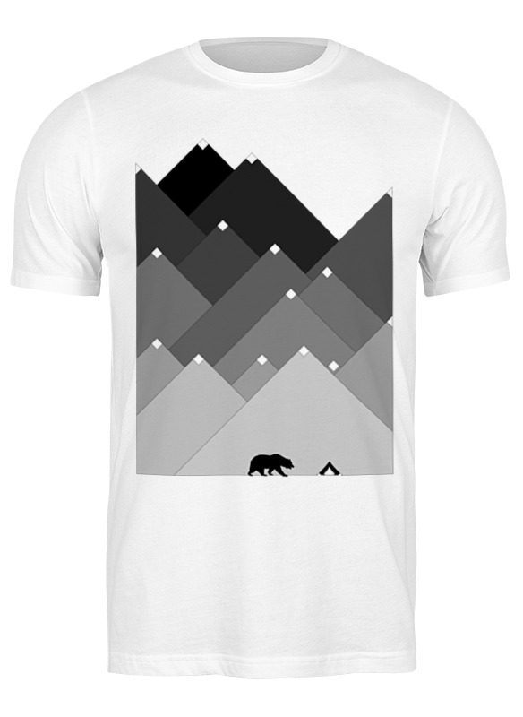 

Футболка мужская Printio Bear here белая XL, Белый, Bear here