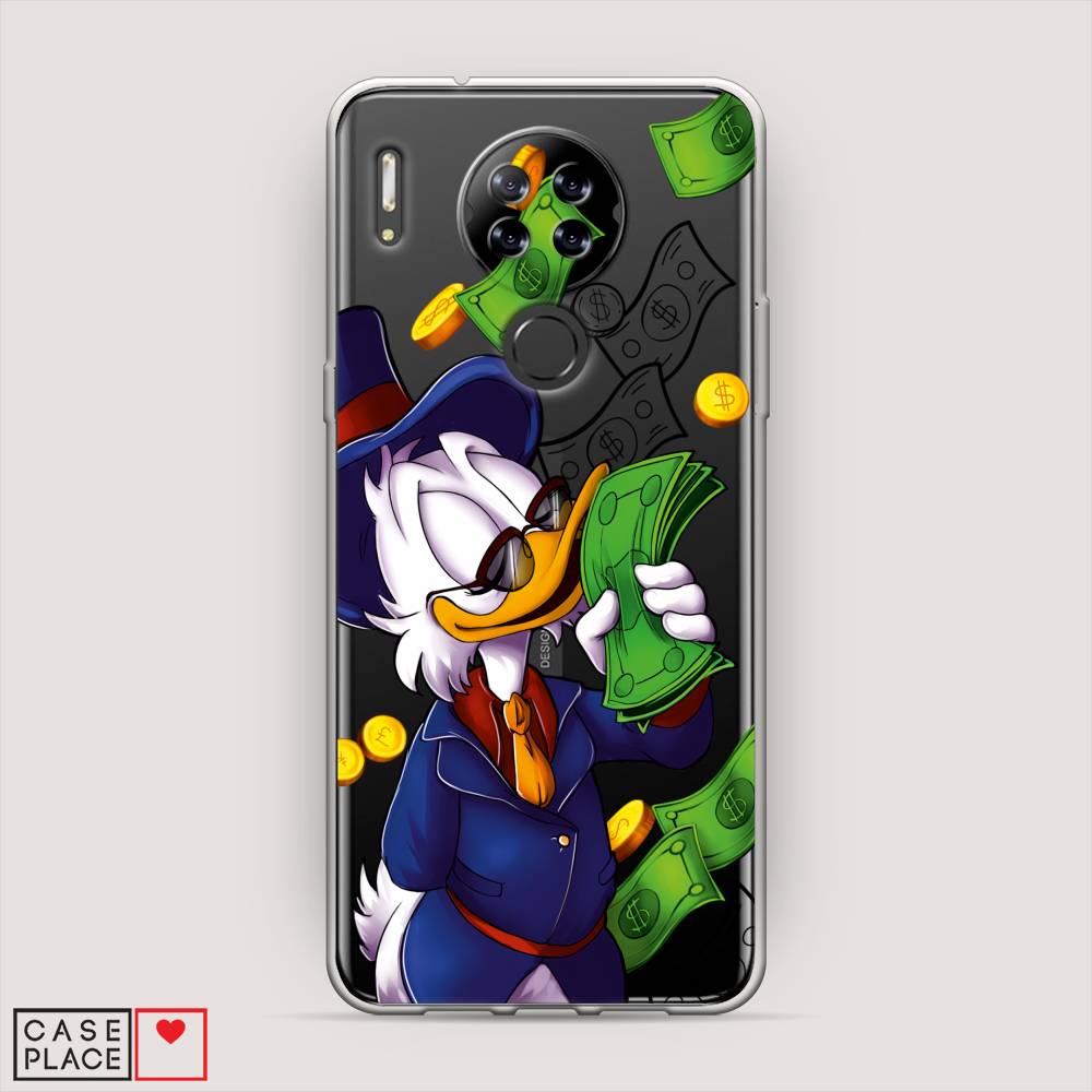 

Чехол на Blackview A80 "Scrooge McDuck with Money", Синий;зеленый;белый, 280150-6