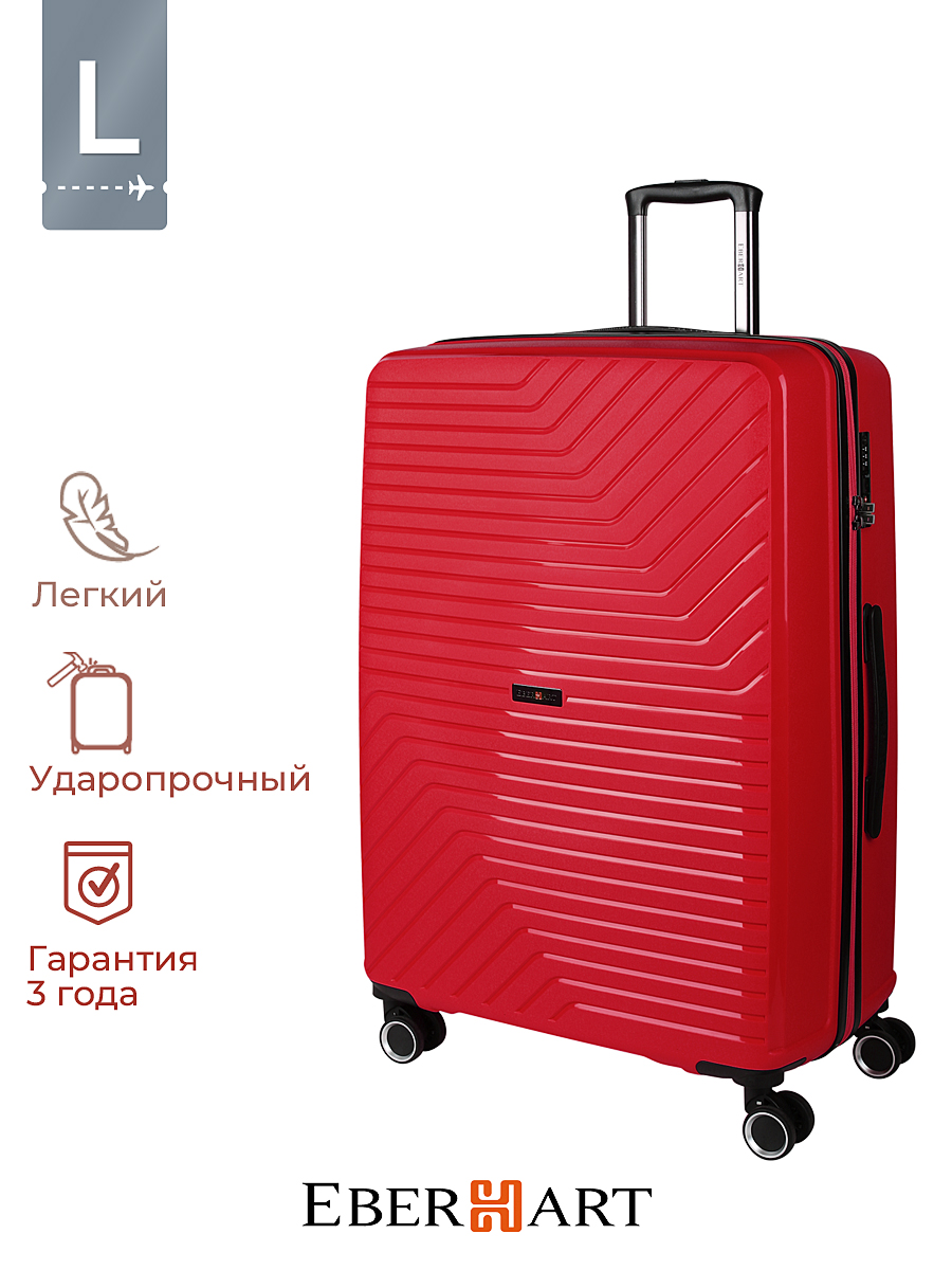 Чемодан унисекс Eberhart Vector red 77х52х30 см 17520₽