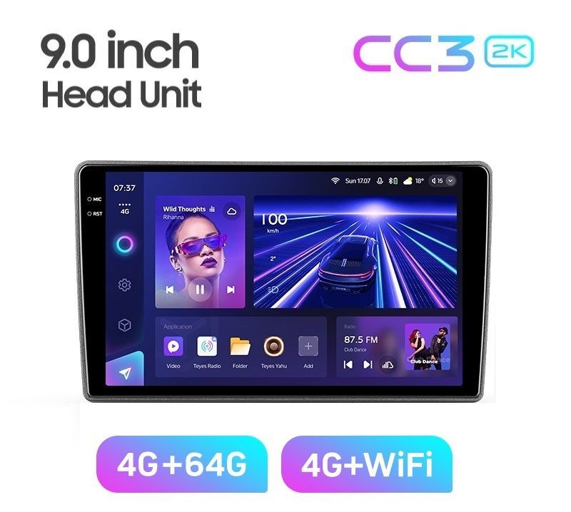 

Магнитола TEYES CC3 2K 4/64ГБ 9 дюймов (без переходной рамки!)
