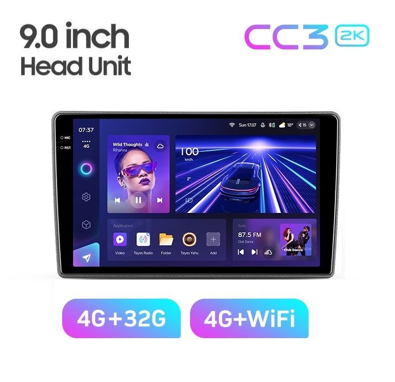 Магнитола TEYES CC3 2K 432ГБ 9 дюймов без переходной рамки 3379000₽