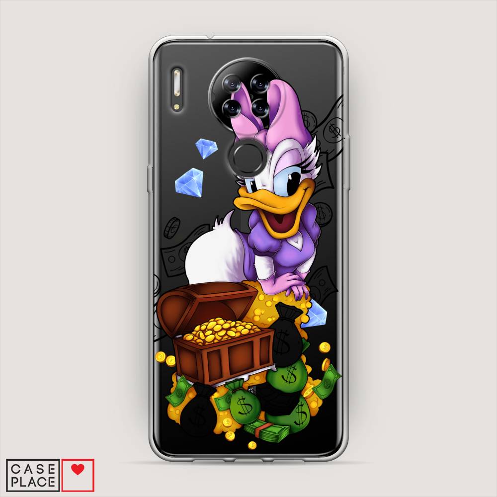 

Чехол на Blackview A80 "Rich Daisy Duck", Коричневый;белый;фиолетовый, 280150-6