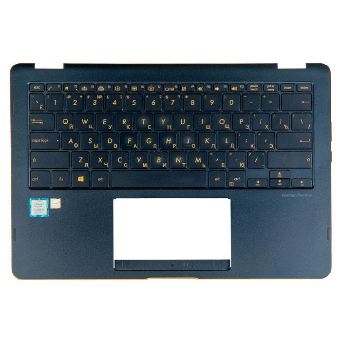 Топкейс с клавиатурой для Asus UX370UA, UX370UAF синий (UX370UAF)