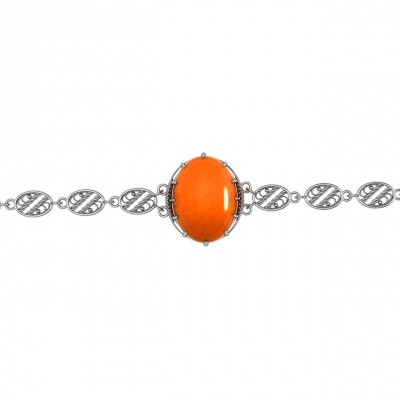 

Браслет из серебра с сердоликом р. 18 ПРИВОЛЖСКИЙ ЮВЕЛИР 663879-SR, 663879-SR