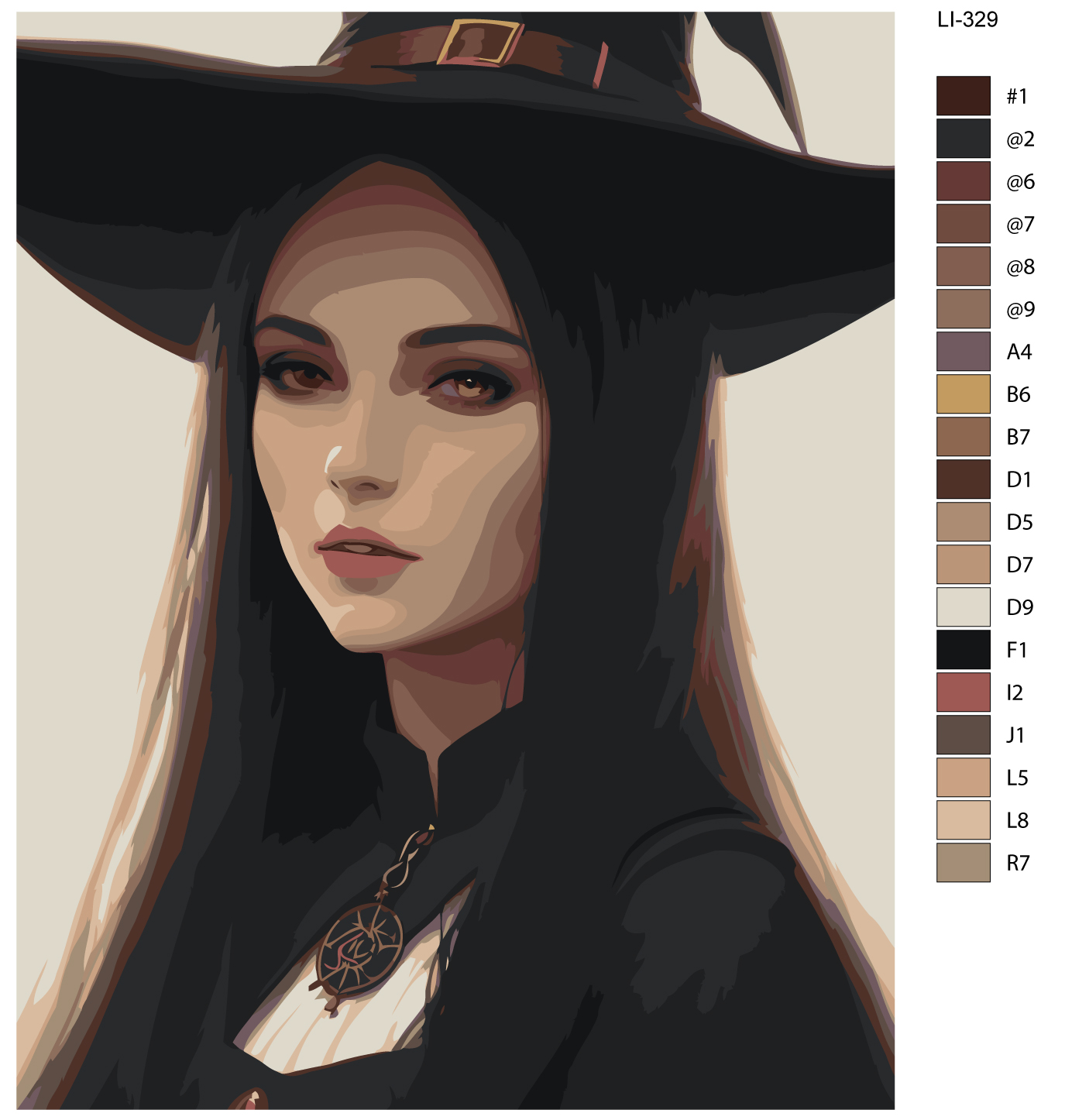 

Картина по номерам, Живопись по номерам, 40 x 50, LI-329, ведьма, хеллуин