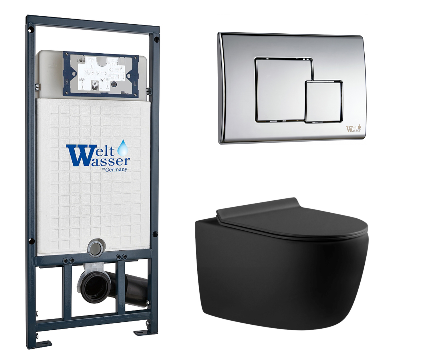 

Комплект: инсталляция WeltWasser Marberg 507 + унитаз Cetus с кнопкой хром