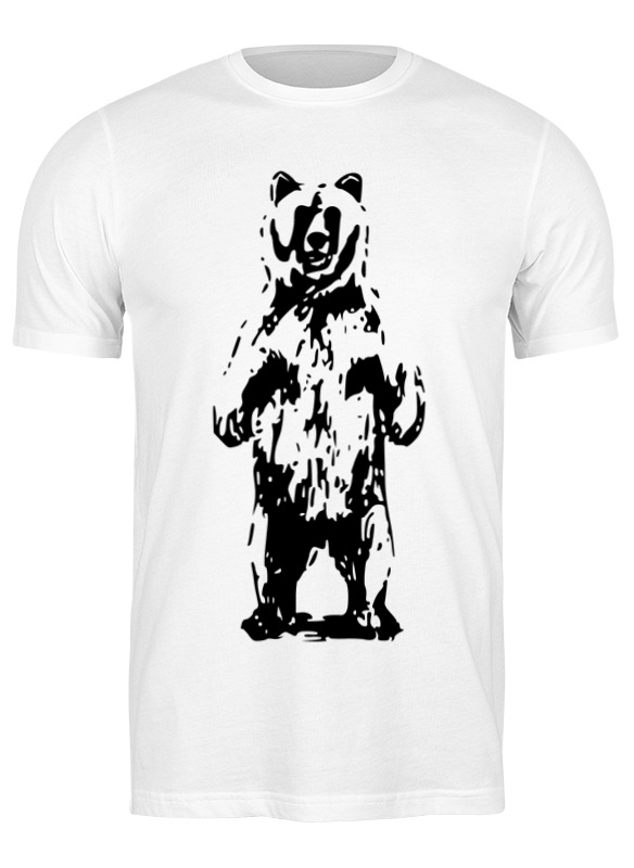 

Футболка мужская Printio Bear here белая XL, Белый, Bear here