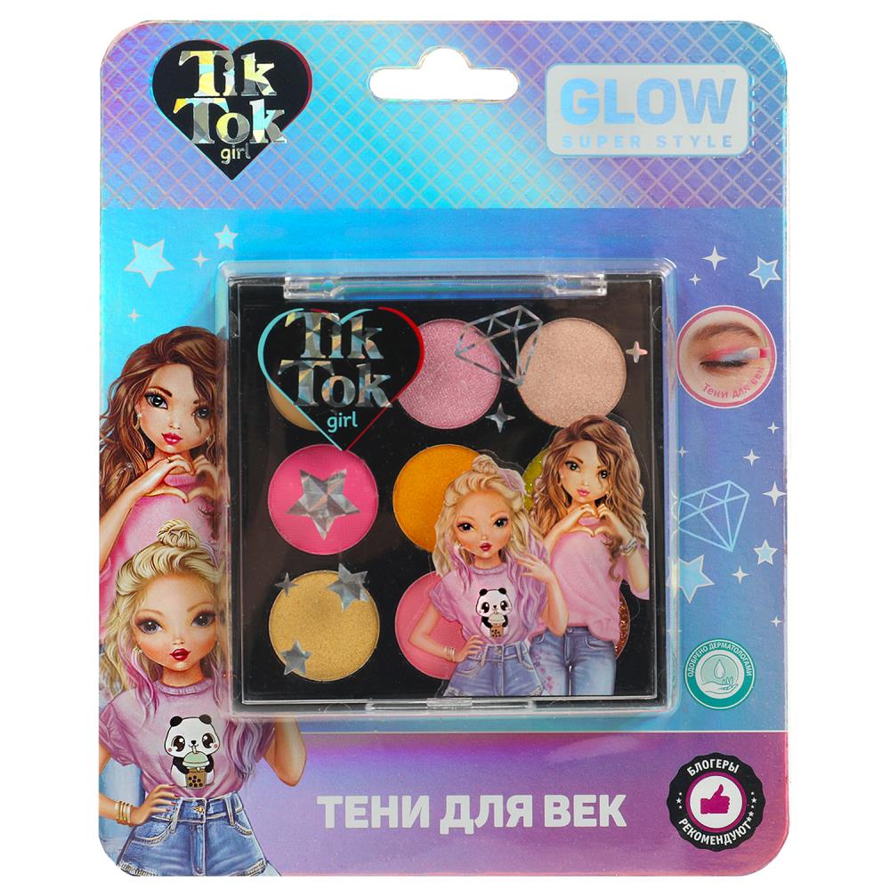 

Косметика тени для век детские, 10 г TIK TOK girl YS97983-TTG, Розовый;желтый;оранжевый;коричневый