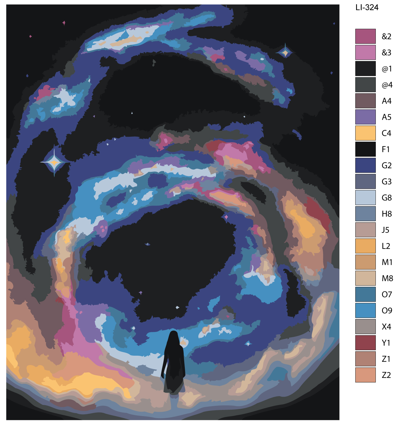 

Картина по номерам, Живопись по номерам, 40 x 50, LI-324, душа в космосе, эзотерика