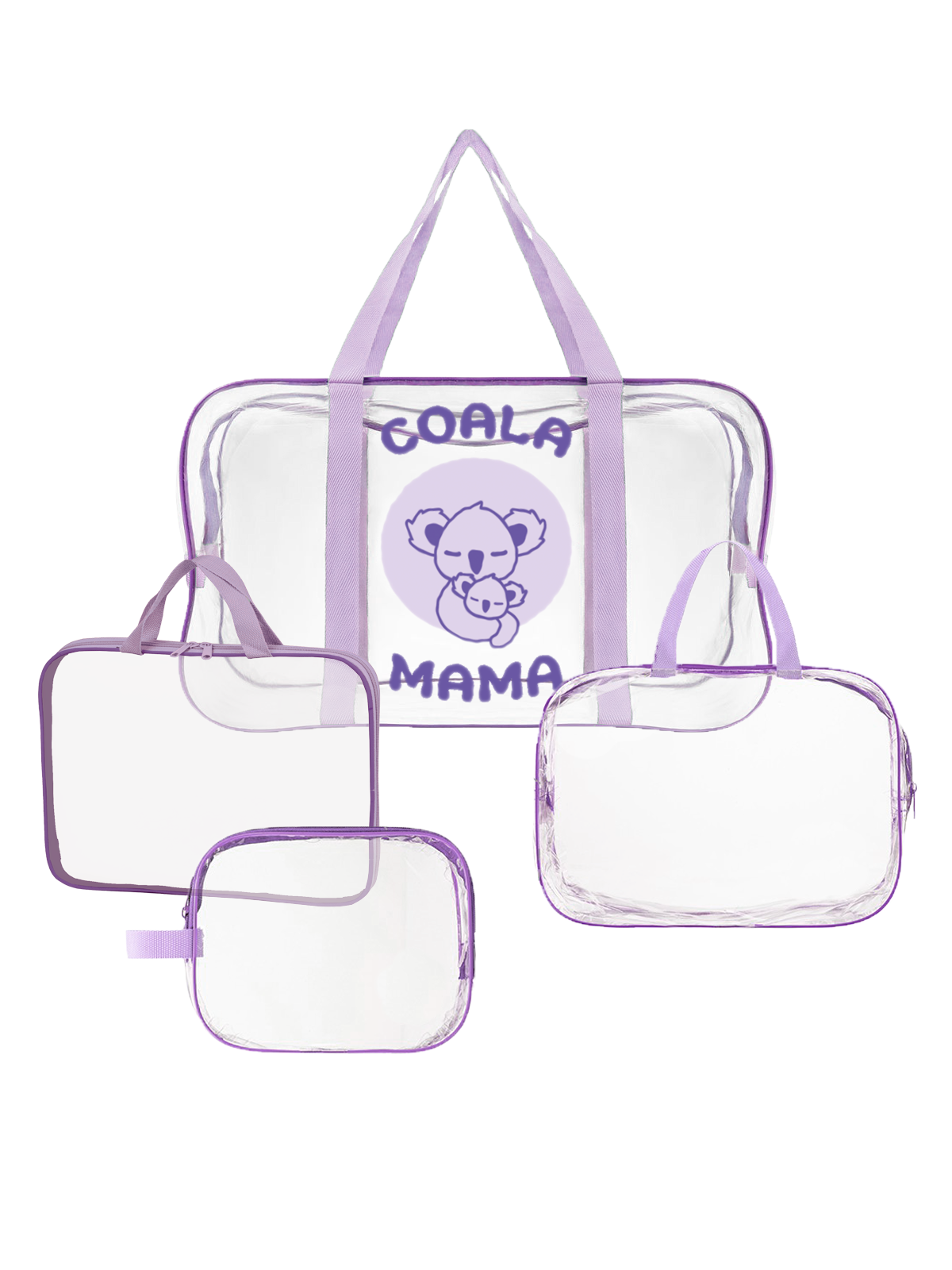 Набор сумок в роддом Coala Mama, Light Violet, 4 шт универсальных размеров