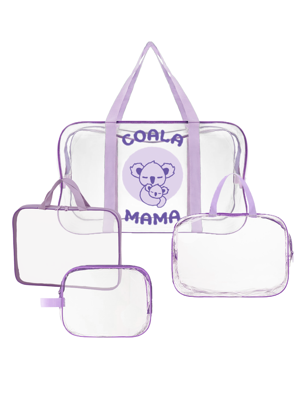 

Набор сумок в роддом Coala Mama, Light Violet, 4 шт универсальных размеров, Фиолетовый, Набор сумок 3+1 SCS4