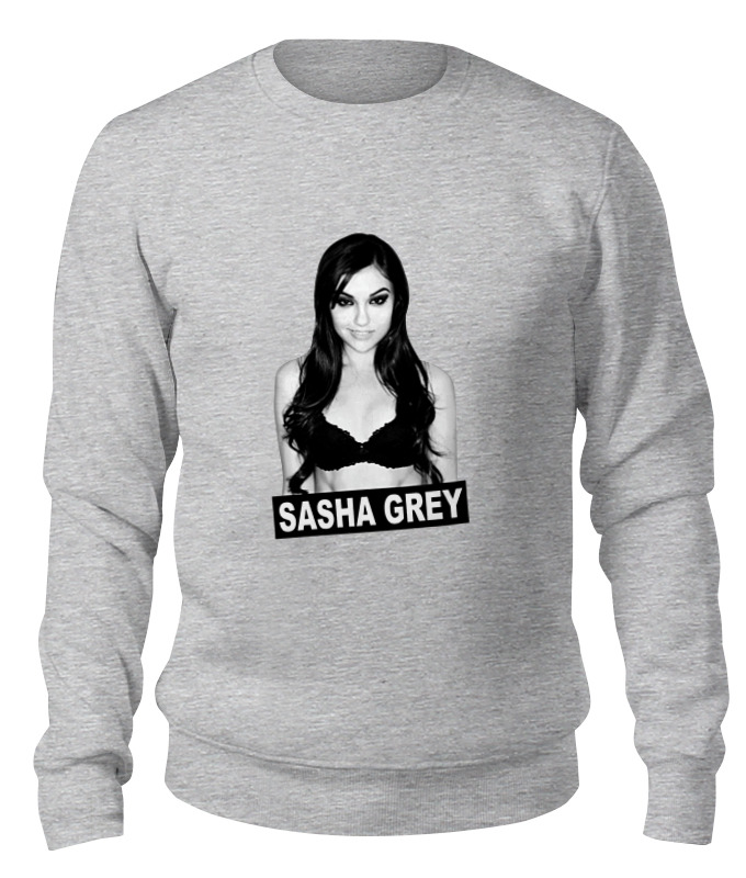 

Свитшот унисекс Printio Sasha grey серый XL, Sasha grey